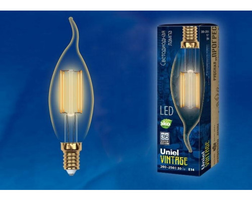 Ретро лампа E14 5W 2250K (теплый) Vintage Uniel LED-CW35-5W-GOLDEN-E14 GLV21GO (UL-00002397)