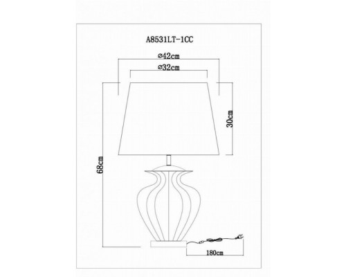 Настольная лампа Arte Lamp Sheldon A8532LT-1CC