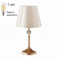 Настольная лампа Crystal Lux с лампочкой Flavio LG1 Gold+Lamps E14 Свеча