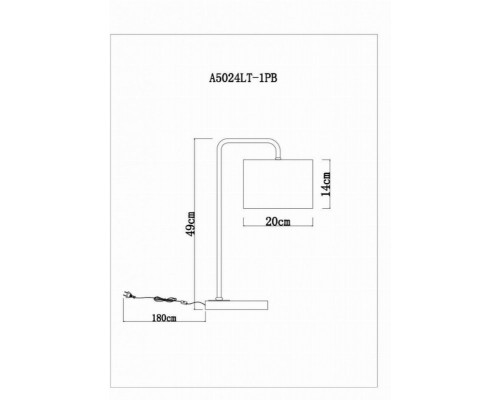 Настольная лампа Arte Lamp Rupert A5024LT-1PB