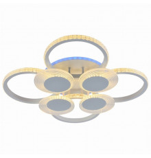 Светодиодная диммируемая люстра с ПДУ Profit Light 5883/4+4A WHT 152W+8W RGB