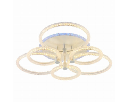 Светодиодная диммируемая люстра с ПДУ Profit Light 8024/3+3 WHT 139W+8W RGB