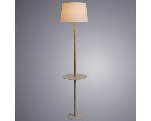 Торшер со столиком Arte lamp Connor A2102PN-1WH