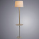 Торшер со столиком Arte lamp Connor A2102PN-1WH