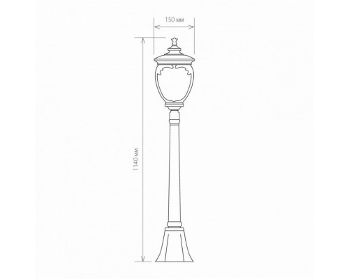 Andromeda F (GLYF-8024F) черное золото Уличный фонарный столб Elektrostandard 4690389042683 (a027998)