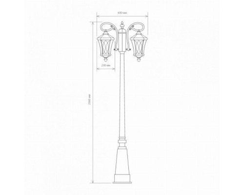 Virgo F/2 капучино (арт. GLXT-1450F/2) Уличный фонарный столб Elektrostandard (a031925)