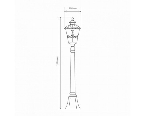 Diadema F GLYF-8046F черное золото Уличный ландшафтный светильник Elektrostandard 4690389056956 (a030677)