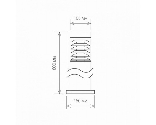 1507 черный Столб уличный Elektrostandard Techno black (a035093)