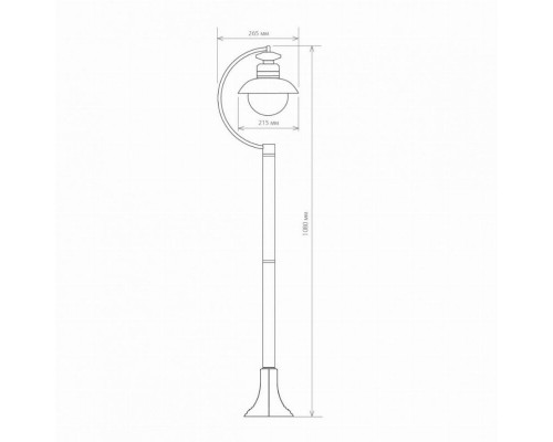 Talli F черный (GL 3002F) Уличный фонарный столб Elektrostandard (a038485)