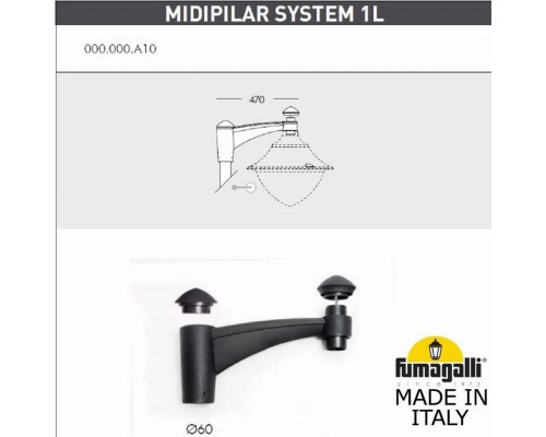 Парковый фонарь Fumagalli EKTOR 3000/MIDIPILAR/VIVI 1L LED-HIP V50.365.A10.AXH27