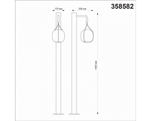 Уличный светодиодный столб Novotech Roca 358582