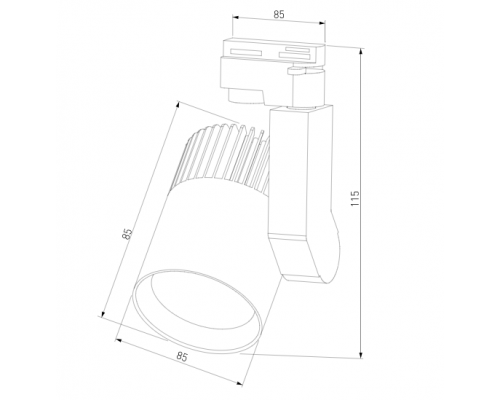 Однофазный LED светильник 30W 4200К для трека Accord Elektrostandard Accord Черный 30W 4200K (LTB37) однофазный (a043918)