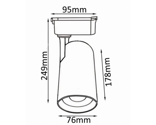 Трековый светильник однофазный Crystal Lux CLT 0.31 006 30W WH