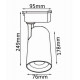 Трековый светильник однофазный Crystal Lux CLT 0.31 006 30W WH