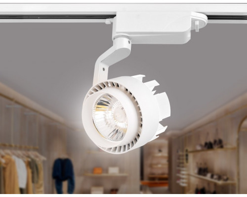 Однофазный LED светильник 20W 4200К для трека Ambrella light Track System GL6104 WH