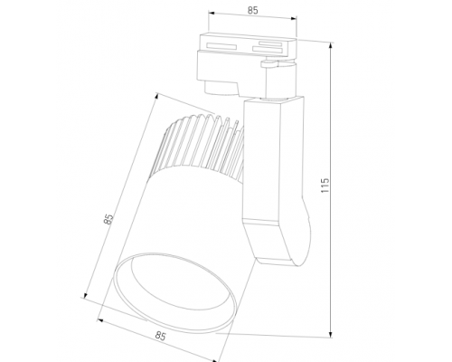 Однофазный LED светильник 20W 4200К для трека Accord Elektrostandard Accord Белый 20W 4200K (LTB17) однофазный (a039437)