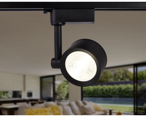 Однофазный LED светильник 12W 4200К для трека Ambrella light Track System GL6392 BK