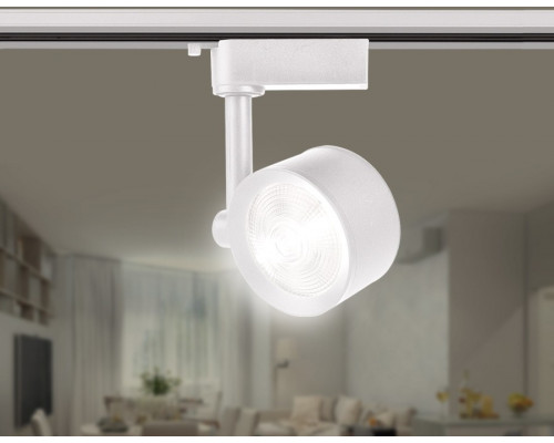 Однофазный LED светильник 12W 4200К для трека Ambrella light Track System GL6389 WH