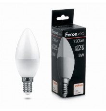 Лампа светодиодная Feron.PRO LB-1307 Свеча E27 7.5W 6400K 38058