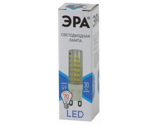 Светодиодная лампа G9 7W 4000К (белый) Эра LED JCD-7W-CER-840-G9 (Б0027866)