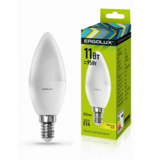 Светодиодная лампа E14 11W 3000К (теплый) Ergolux LED-C35-11W-E14-3K (13618)