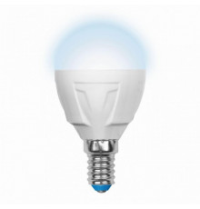 Светодиодная лампа E14 7W 4000K (белый) Uniel LED-G45 7W-NW-E14-FR PLP01WH (UL-00002417)