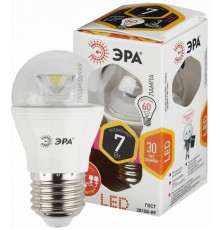 Лампа светодиодная ЭРА E27 7W 2700K прозрачная LED P45-7W-827-E27-Clear Б0017243