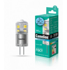 Светодиодная лампа G4 3W 4500K (холодный свет) Camelion LED3-G4-JD-NF/845/G4 (13863)