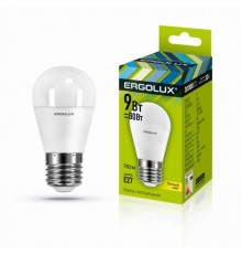 Светодиодная лампа E27 9W 3000K (теплый) Ergolux LED-G45-9W-E27-3K (13176)