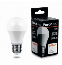 Лампа светодиодная Feron.PRO LB-1007 Шар E27 7W 2700K 38023