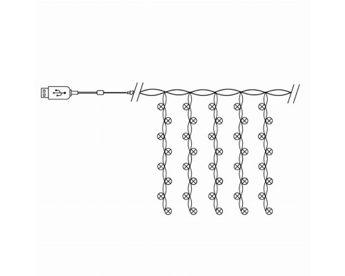 3*3м. Светодиодная гирлянда занавес с пультом ДУ 480LED 2700К (теплый) IP20 Feron CL591 41638