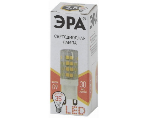 Светодиодная лампа G9 3,5W 2700К (теплый) Эра LED JCD-3,5W-CER-827-G9 (Б0027861)