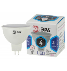 Светодиодная лампа GU5.3 4W 2700К (теплый) Эра LED MR16-4W-840-GU5.3 (Б0017897)