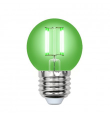 Светодиодная лампа E27 5W (зеленый) Air color Uniel LED-G45-5W-GREEN-E27 GLA02GR (UL-00002988)