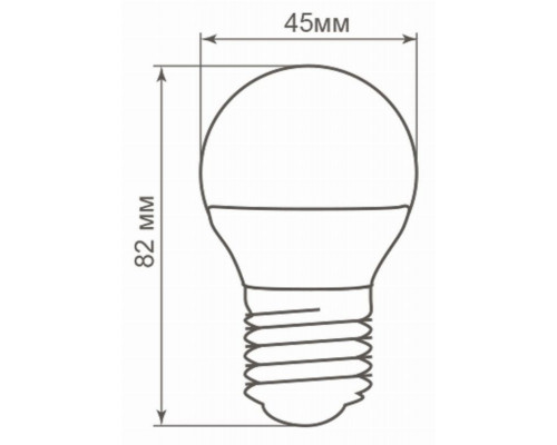 Светодиодная лампа E27 5W 4000K (белый) G45 Feron LB-38 (25405)