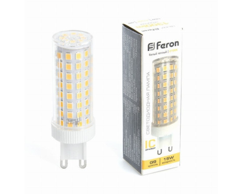 Светодиодная лампа G9 15W 2700K (теплый) Feron LB-437 38212