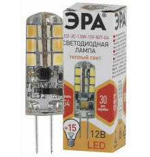 Светодиодная лампа G4 1,5W 2700К (теплый) Эра LED JC-1,5W-12V-827-G4 (Б0033188)