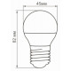 Светодиодная лампа E27 5W 2700K (теплый) G45 Feron LB-38 (25404)