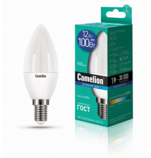 Светодиодная лампа E14 12W 6500К (дневной свет) Camelion LED12-C35/865/E14 (13691)