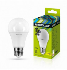 Светодиодная лампа E27 10W 3000K (теплый) Ergolux LED-A60-10W-E27-3K (12148)