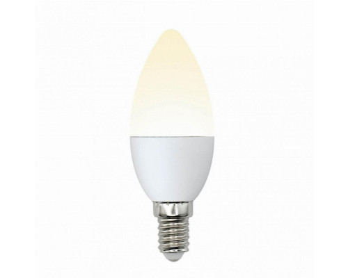 Лампа светодиодная (UL-00002373) Uniel E14 6W 3000K матовая LED-C37-6W/WW/E14/FR/MB PLM11WH