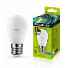 Светодиодная лампа E27 11W 4500К (белый) Ergolux LED-G45-11W-E27-4K (13631)