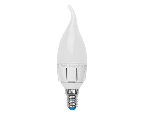 Лампа светодиодная диммируемая (08692) Uniel E14 6W 4500K матовая LED-CW37-6W/NW/E14/FR/DIM