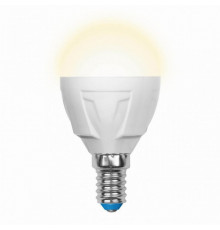 Светодиодная лампа E14 7W 3000K (теплый) Uniel LED-G45 7W-WW-E14-FR PLP01WH (UL-00002419)