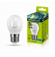 Светодиодная лампа E27 7W 4500K (белый) Ergolux LED-G45-7W-E27-4K (12145)