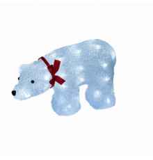 Фигурка светодиодная «Белый медведь» 23x36,5см (07954) Uniel ULD-M3423-040/STA