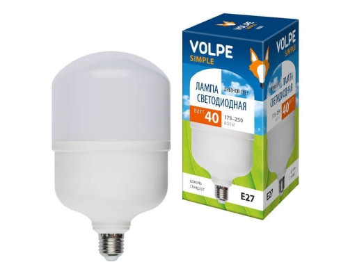 Светодиодная лампа E27 40W 6500K (холодный) Simple Volpe LED-M80-40W/DW/E27/FR/S (UL-00002906)