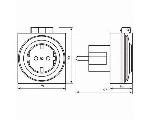 Розетка с таймером Feron TM31/61924 суточная мощность 3500W/16A IP44 23204