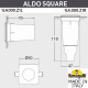 Грунтовый светильник светильник Fumagalli ALDO SQUARE 1L4.000.000.LXZ1L