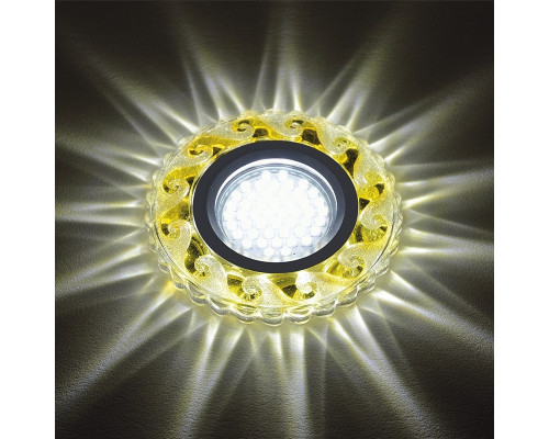 Встраиваемый светильник с LED подсветкой Fametto Luciole DLS-L139 Gu5.3 Glassy/Gold (UL-00003872)